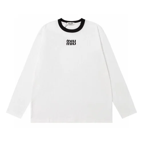 Лонгслив Miu Miu Highlighted Label "White"