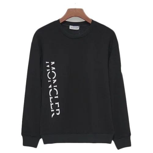 Свитшот Moncler Middle Lined Logo Print "Black"