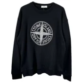 Свитшот Stone Island With An Embroidered Large Logo "Black"