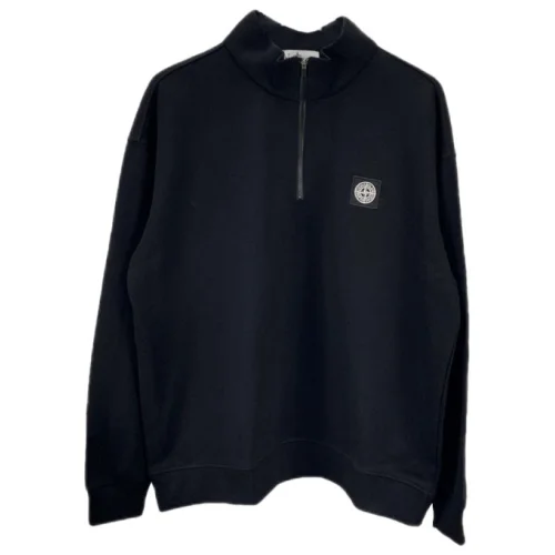 Свитшот Stone Island With Logo - Patch ZIP "Black"