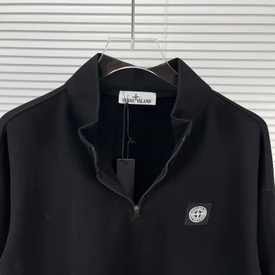 Свитшот Stone Island With Logo - Patch ZIP "Black" фото № 4