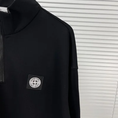 Свитшот Stone Island With Logo - Patch ZIP "Black" фото № 6