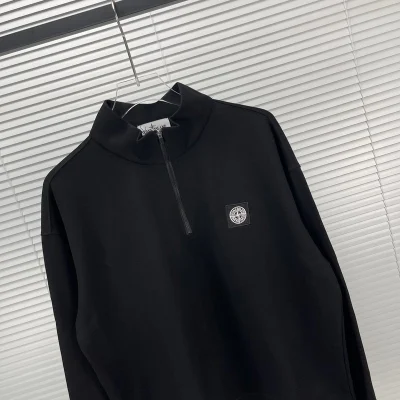 Свитшот Stone Island With Logo - Patch ZIP "Black" фото № 8