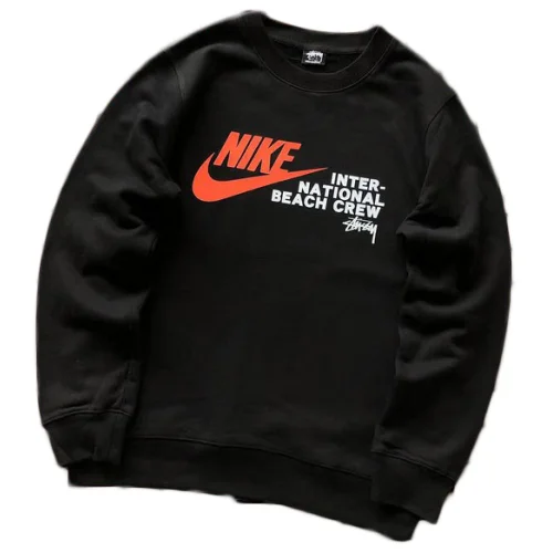 Толстовка Stussy Nike Logo And Inscription "Black"