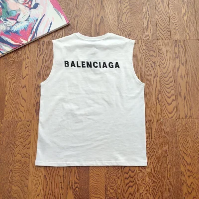 Майка Balenciaga With Text Logo On Both Sides "White" фото № 6