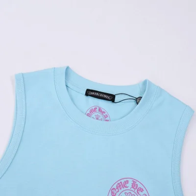 Майка Chrome Hearts With Logo Brand "Blue" фото № 8