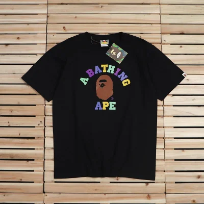 Футболка A Bathing Ape With Brown Monkey "Black" фото № 2