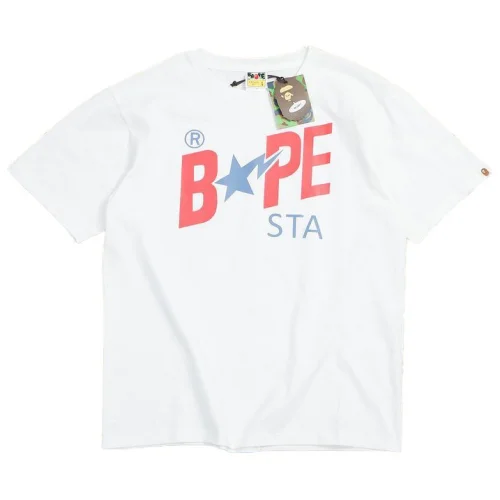 Футболка A Bathing Ape Star Lightning "White"