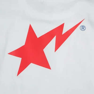 Футболка A Bathing Ape Star Lightning "White" фото № 3