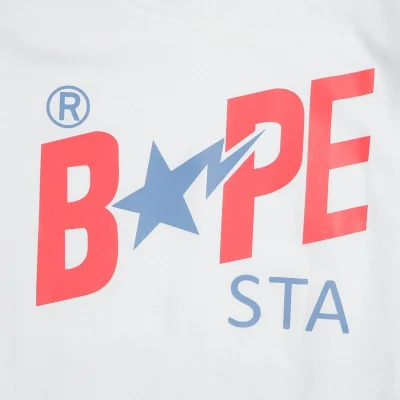 Футболка A Bathing Ape Star Lightning "White" фото № 4