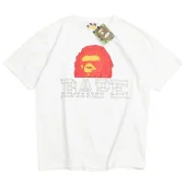 Футболка A Bathing Ape Half Of Monkey Head "White"