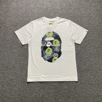 Футболка A Bathing Ape Monkey And Ghosts "White" фото № 7