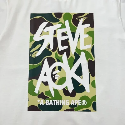 Футболка A Bathing Ape Steve Aoki "White" фото № 2