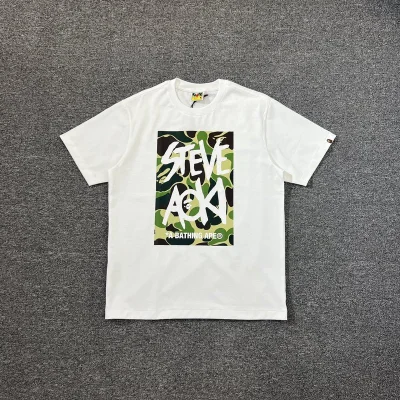 Футболка A Bathing Ape Steve Aoki "White" фото № 5