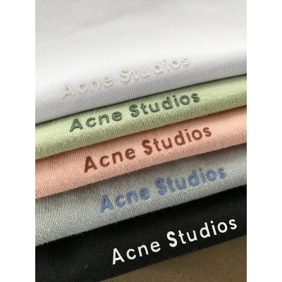 Футболка Acne Studios Short Sleeve Logo Text AS "Gray" фото № 8