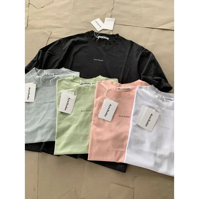 Футболка Acne Studios Short Sleeve Logo Text AS "Gray" фото № 6