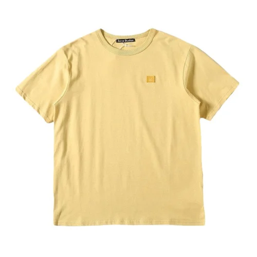Футболка Acne Studios Cotton With An Emblem "Yellow"