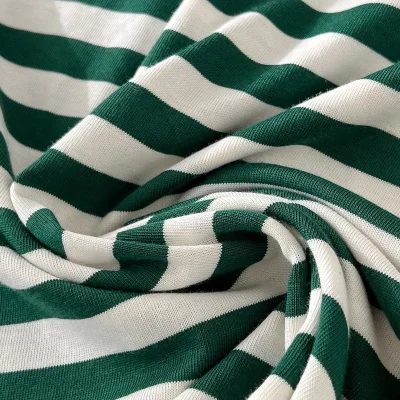 Футболка Acne Studios Striped With Logo "Green/White" фото № 9