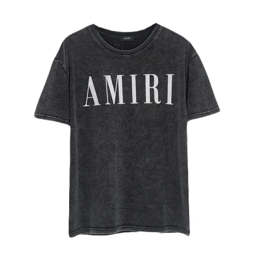 Футболка Amiri Printed Logo "Black/Gray"