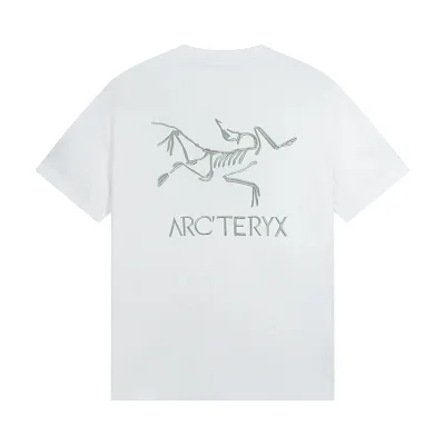 Футболка Arcteryx With A Large And Small Logo Print "White" фото № 2
