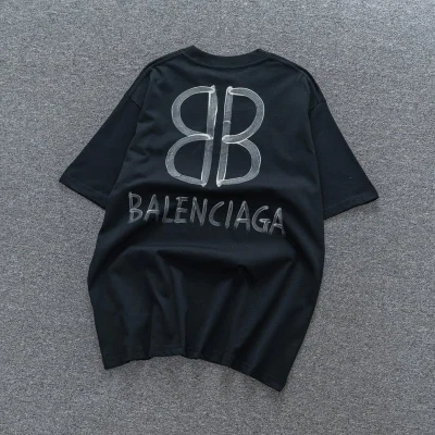 Футболка Balenciaga Logo B Back To Back "Black" фото № 4