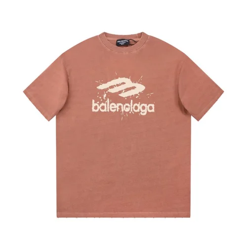 Футболка Balenciaga With Printed Logo "Peach"