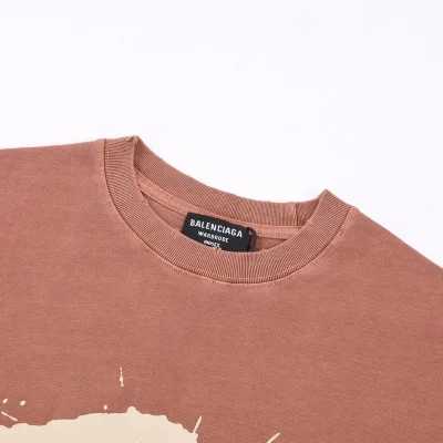 Футболка Balenciaga With Printed Logo "Peach" фото № 7