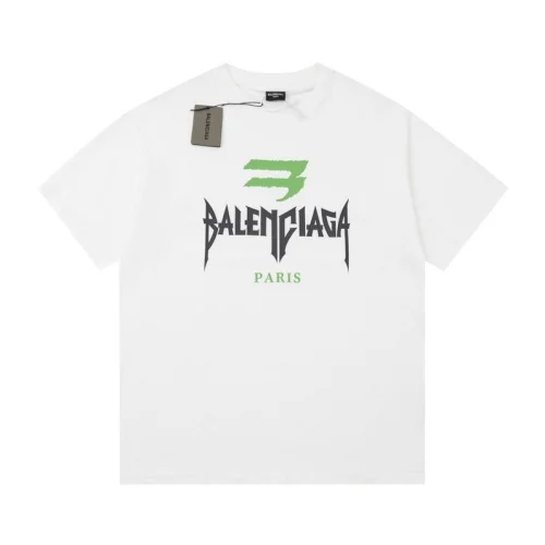 Футболка Balenciaga With Green Emblem "White"
