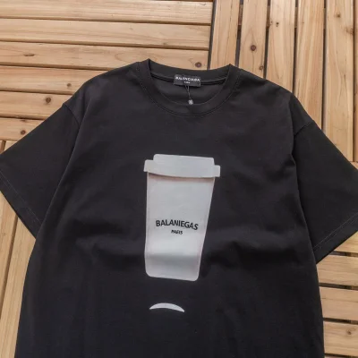 Футболка Balenciaga Coffee Cup "Black" фото № 2