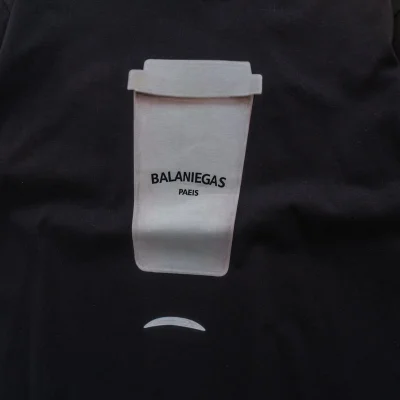 Футболка Balenciaga Coffee Cup "Black" фото № 3