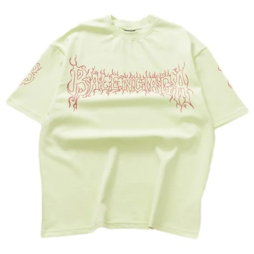 Футболка Balenciaga Big Logo With Patterns "Green"