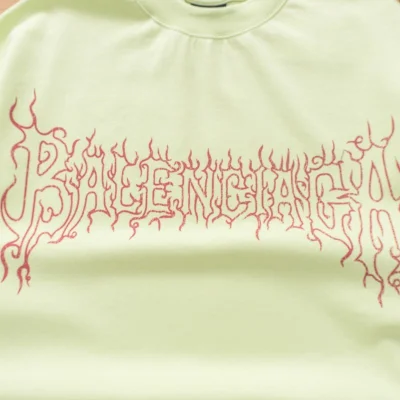 Футболка Balenciaga Big Logo With Patterns "Green" фото № 4