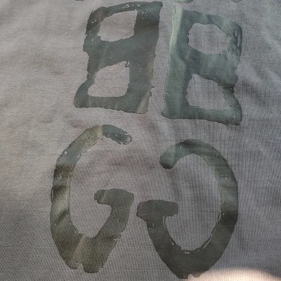 Футболка Balenciaga X Gucci Inscription On The Back "Gray" фото № 7