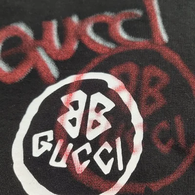 Футболка Balenciaga X Gucci With A Print From Two Brands "Black" фото № 5