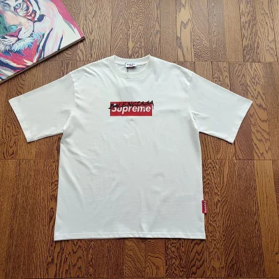 Футболка Balenciaga X Supreme Plaque With Text Logos "White" фото № 2