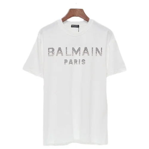Футболка Balmain Front Inscription From Dots "White"
