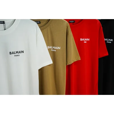 Футболка Balmain Branded "Brown/Yellow" фото № 3