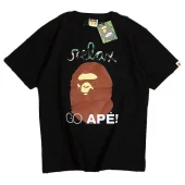 Футболка Bape Inscription Go Ape "Black"