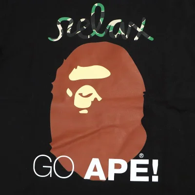 Футболка Bape Inscription Go Ape "Black" фото № 3 Футболка Bape Inscription Go Ape "Black" фото № 3