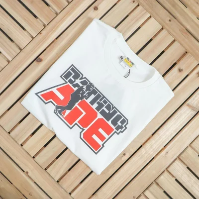 Футболка Bape Front Logo Surrounded By Frame "White" фото № 8
