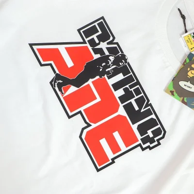 Футболка Bape Front Logo Surrounded By Frame "White" фото № 3