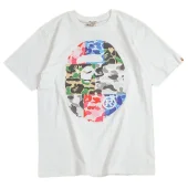 Футболка Bape Logo From Colorful Parts Front "White"