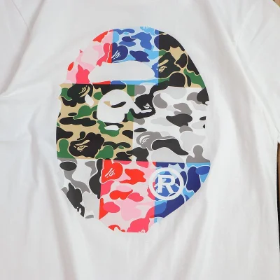 Футболка Bape Logo From Colorful Parts Front "White" фото № 3 Футболка Bape Logo From Colorful Parts Front "White" фото № 3