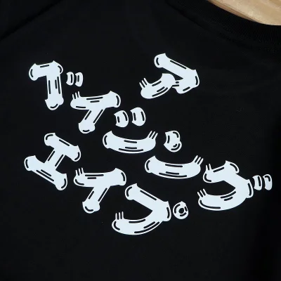 Футболка Bape Hieroglyph Inscription "Black" фото № 3