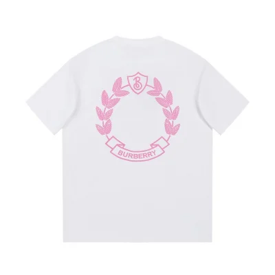 Футболка Burberry Pink Ribbon Print With Inscription "White" фото № 4