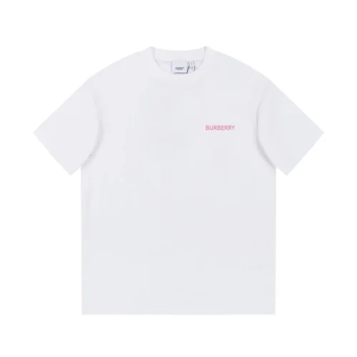 Футболка Burberry Pink Ribbon Print With Inscription "White"