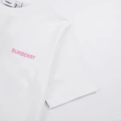 Футболка Burberry Pink Ribbon Print With Inscription "White" фото № 8