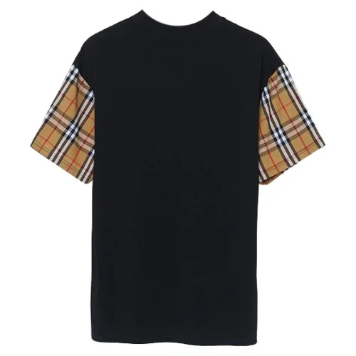 Футболка Burberry Plaid Sleeves "Black"