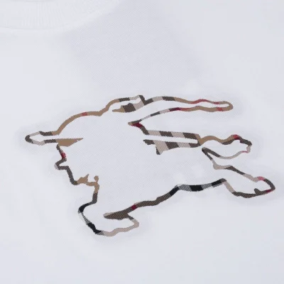 Футболка Burberry Wide With Logo "White" фото № 5