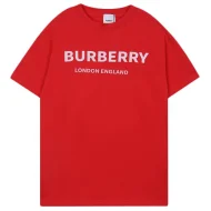Футболка Burberry Logo And Inscription London England "Red"